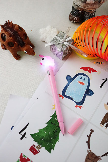 LED Einhorn Kugelschreiber für die Füllung des Adventskalender für Mädchen