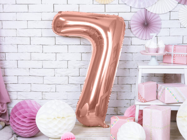 Folienballon Xl Zahl Rosegold Cm Partyup