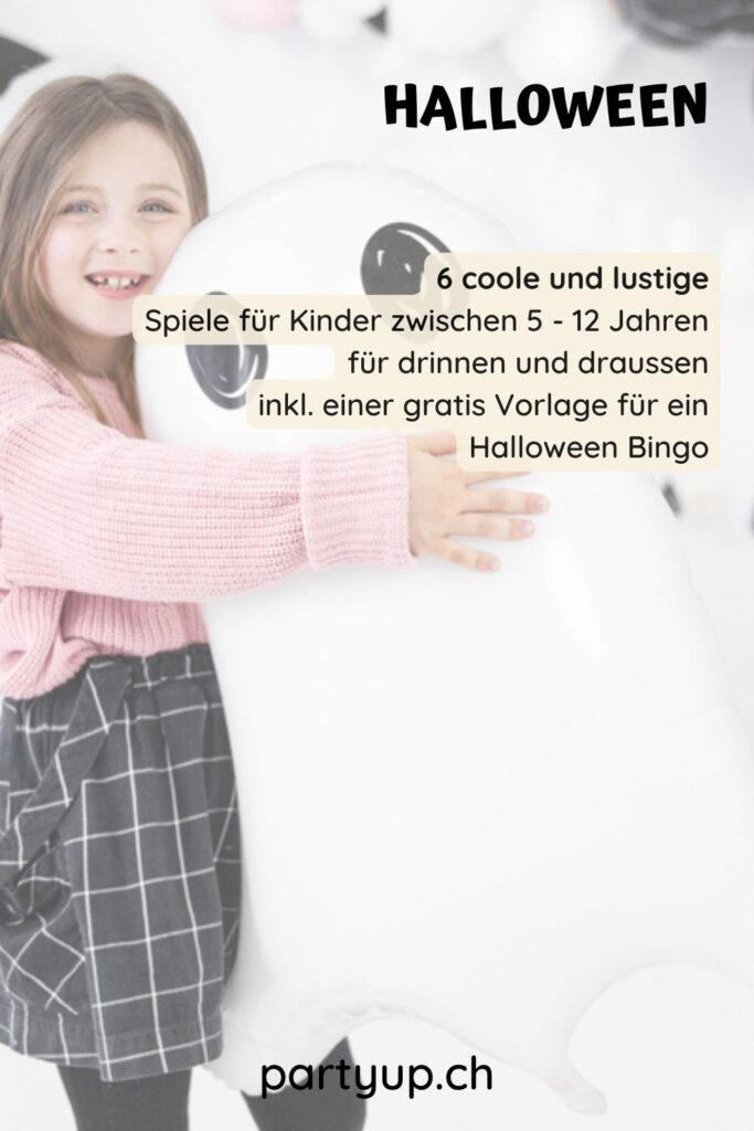 Halloween Gruselparty Spielideen für den Kindergeburtstag inklusive Vorlage zum gratis herunterladen für ein Halloween Bingo