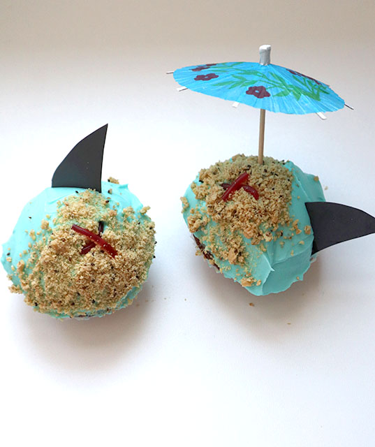 Hai / Schatzinsel Muffins / Cupcakes für die Piratenparty
