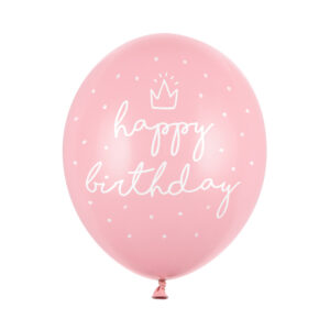 Luftballon Happy Birthday rosa 30cm