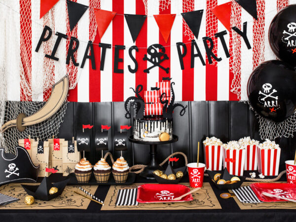 Tischset mit Schatzkarten Motiv für die Piratenparty