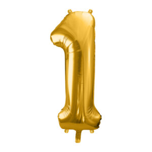 Folienballon XL Zahl 1 Gold 86cm