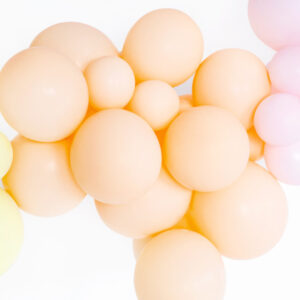 Luftballon pfirsich pastell 12cm Deko für den Kindergeburtstag