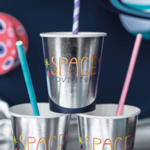 Becher "Space Adventure" für den Kindergeburtstag zum Motto Weltraum