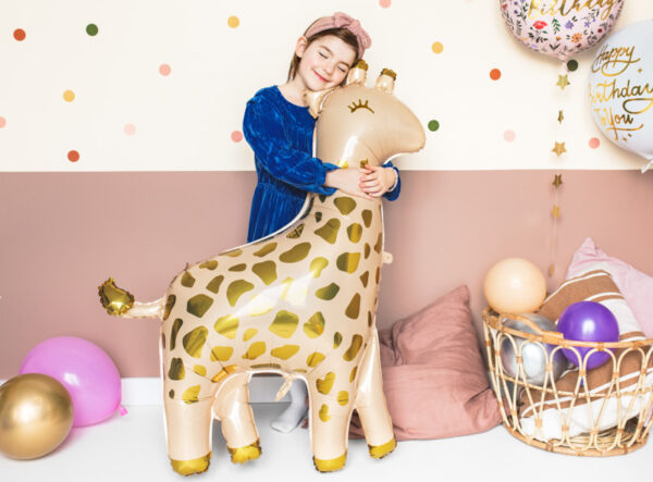 Folienballon Giraffe für den Kindergeburtstag zum Motto Dschungel / Wilde Tiere