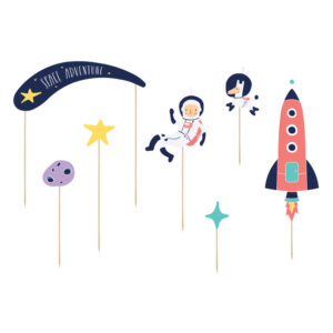 Kuchentopper Rakete und Astronaut für den Kindergeburtstag zum Motto Weltraum