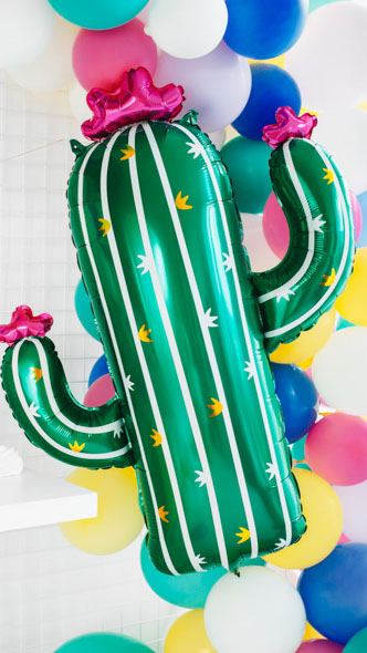 Folienballon Kaktus Geburtstagsdeko Poolparty