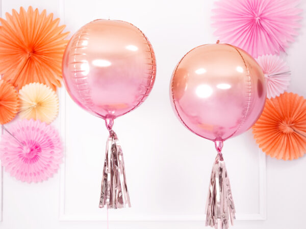 Folienballon ombriert orange pink 35cm