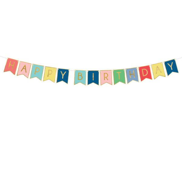 Girlande Happy Birthday Banner bunt 175cm