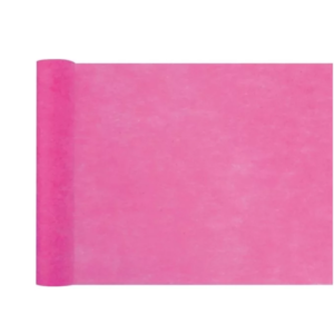 Der Tischläufer ist pink, besteht aus Polyester, ist 10m lang und 30cm breit. Du kannst ihn nach belieben schneiden und für deine Tischdekoration verwenden.