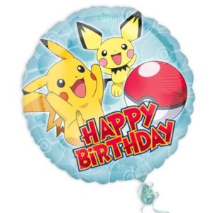 Folienballon Pokemon rund Pikachu und Pichu