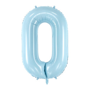 Folienballon XL Zahl 0 hellblau 86cm