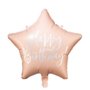 Folienballon Happy Birthday rosa Stern