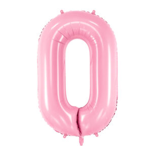 Folienballon XL Zahl 0 rosa 86cm
