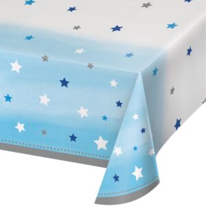 Tischdecke kleiner Star blau für den 1. Geburtstag