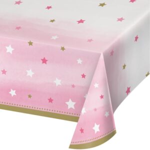 Tischdecke kleiner Star rosa für den 1. Geburtstag