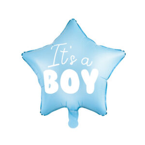 Folienballon Stern hellblau It's a Boy