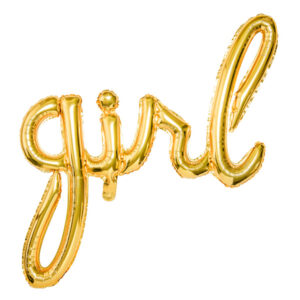 Folienballon Girlande Text "Girl" Gold 77x70cm