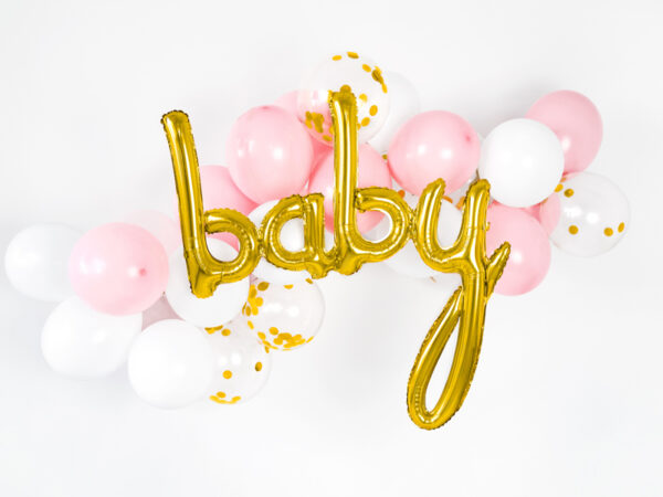 Folienballon Girlande Text "Baby" Gold 73x75cm