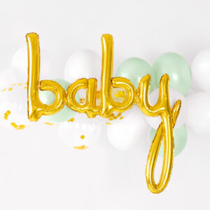 Folienballon Girlande Text "Baby" Gold 73x75cm