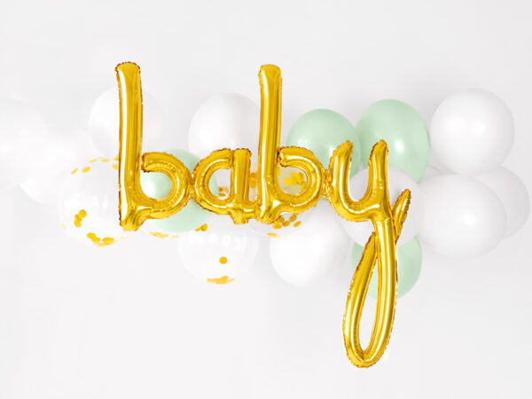 Folienballon Girlande Text "Baby" Gold 73x75cm