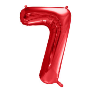 Folienballon XL Zahl 7 rot 86cm