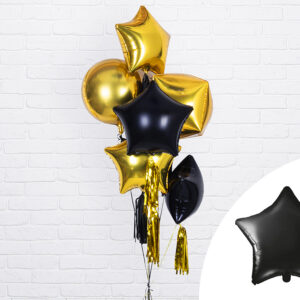 Folienballon Stern schwarz 48cm