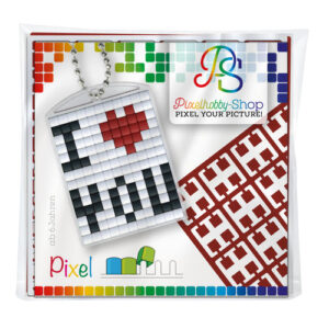 Pixel Pixelhobby Schlüsselanhänger Set I love you Mitgebsel Kindergeburtstag