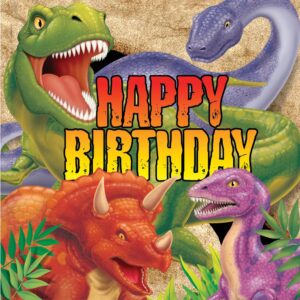 Serviette Gefährliche Dinosaurier Happy Birthday