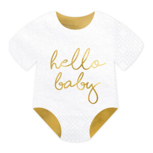 Serviette "Hello Baby" Body Form 16cm