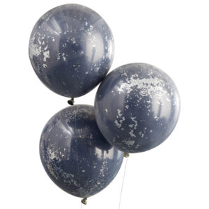 Doppellagige Konfetti-Luftballone Marineblau 3er-Set (Kopie)