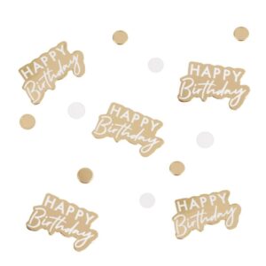 Konfetti Happy Birthday Gold und Weiss 13g
