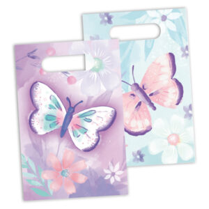 Papier Geschenktüte Schmetterlinge 16x23cm