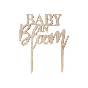 Kuchentopper Baby in Bloom Holz Baby Shower