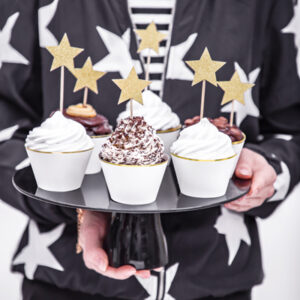 Muffin Toppers Sterne Gold 6 Stk.
