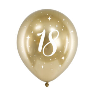 Luftballon Set Glossy Gold 18. Geburtstag