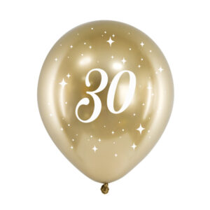 Luftballon Set Glossy Gold 30. Geburtstag