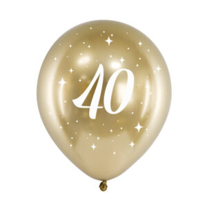 Luftballon Set Glossy Gold 40. Geburtstag