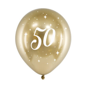Luftballon Set Glossy Gold 50. Geburtstag