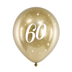 Luftballon Set Glossy Gold 60. Geburtstag