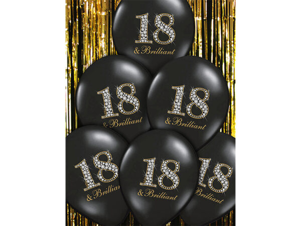 Luftballon 18. Geburtstag Schwarz Pastell