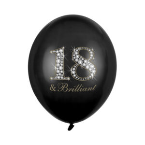 Luftballon 18. Geburtstag Schwarz Pastell