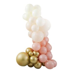 Ballongirlande Pfirsich & Gold 75 Luftballons