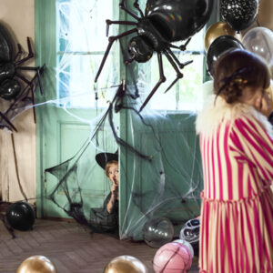 Folienballon Spinne 60x101cm Halloween Deko Zuhause und Garten