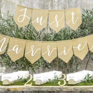 Girlande Just Married Jute Hochzeit 23x185cm