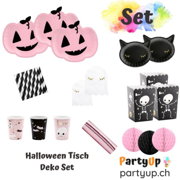 Die PartyUp Halloween Party für Kinder Tisch Deko Set enthält alles, was du für deine Tischdekoration brauchst, damit ihr ein lustiges Halloween feiert.