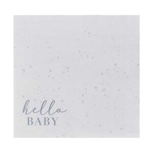 Serviette "Hello Baby" in neutralen Farben 33cm Baby Shower