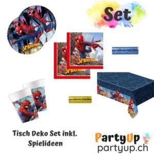 Die PartyUp Spiderman Geburtstag Deko Set enthält alles, was du für den Tisch bei deinen Geburtstag brauchst. Damit feiert ihr eine coole Superhelden Party.