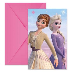 Mit dieser "Die Eiskönigin / Frozen" Einladungskarte können die Gäste für die bevorstehende Party mit Königin Elsa & Prinzessin Anna ganz einfach und schnell eingeladen werden.